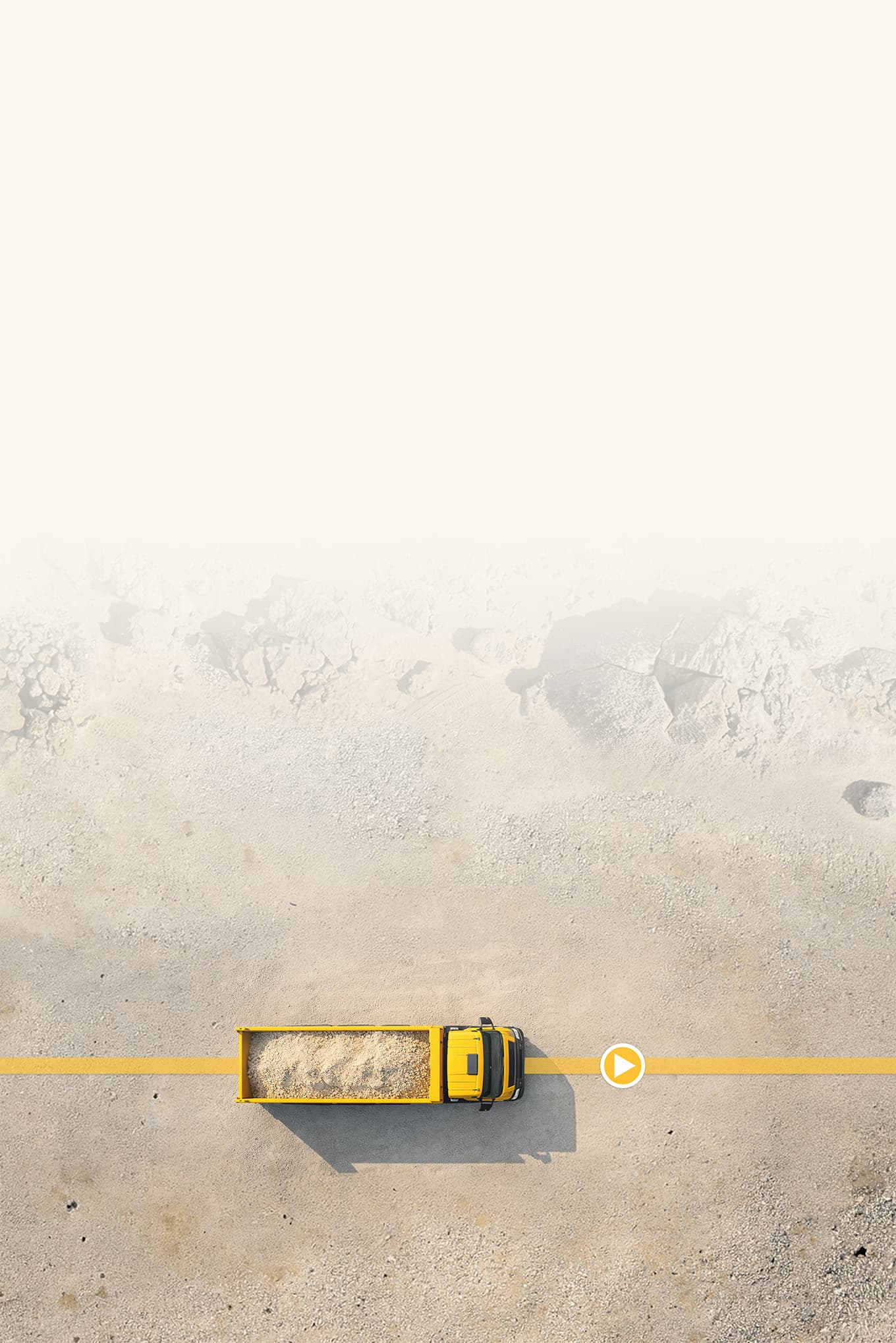 Widok z gory na ciezarowke